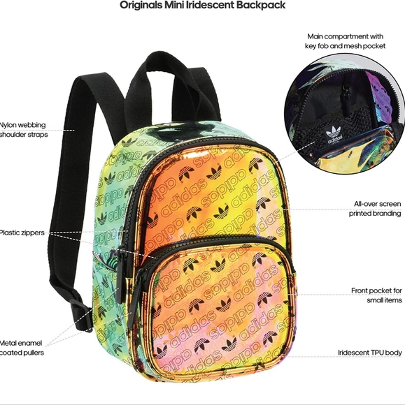 ❗️SOLD❗️Adidas Originals Mini Iridescent Backpack - Picture 7 of 8
